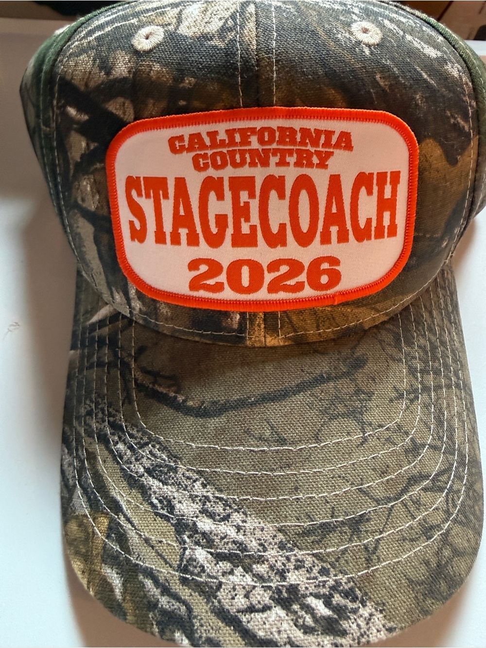 2026 Stagecoach Country Music Festival Camouflage Trucker Hat with Orange Patch
